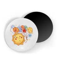 Sun And Planets Cute Galaxy Magnet
