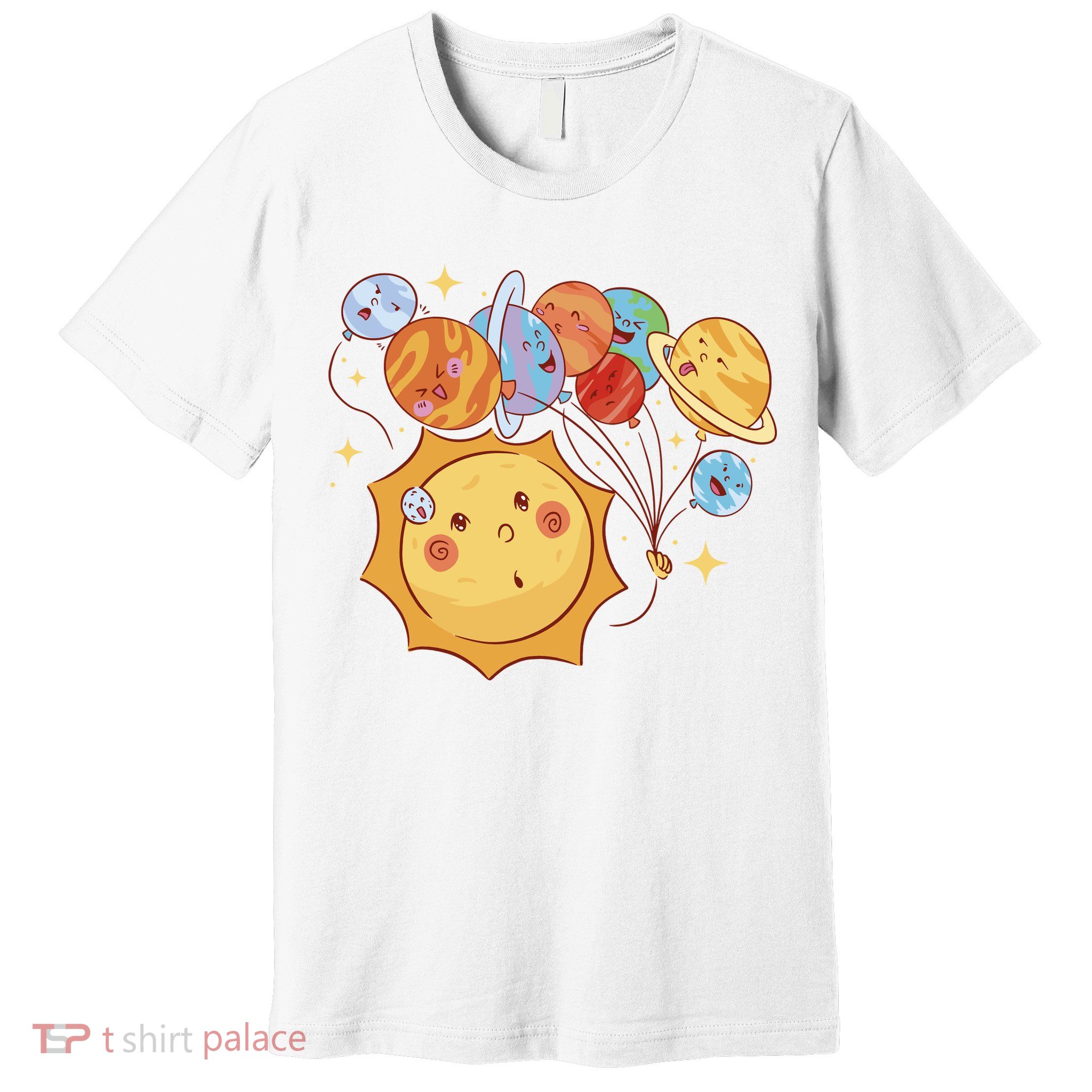 Sun And Planets Cute Galaxy Premium T-Shirt