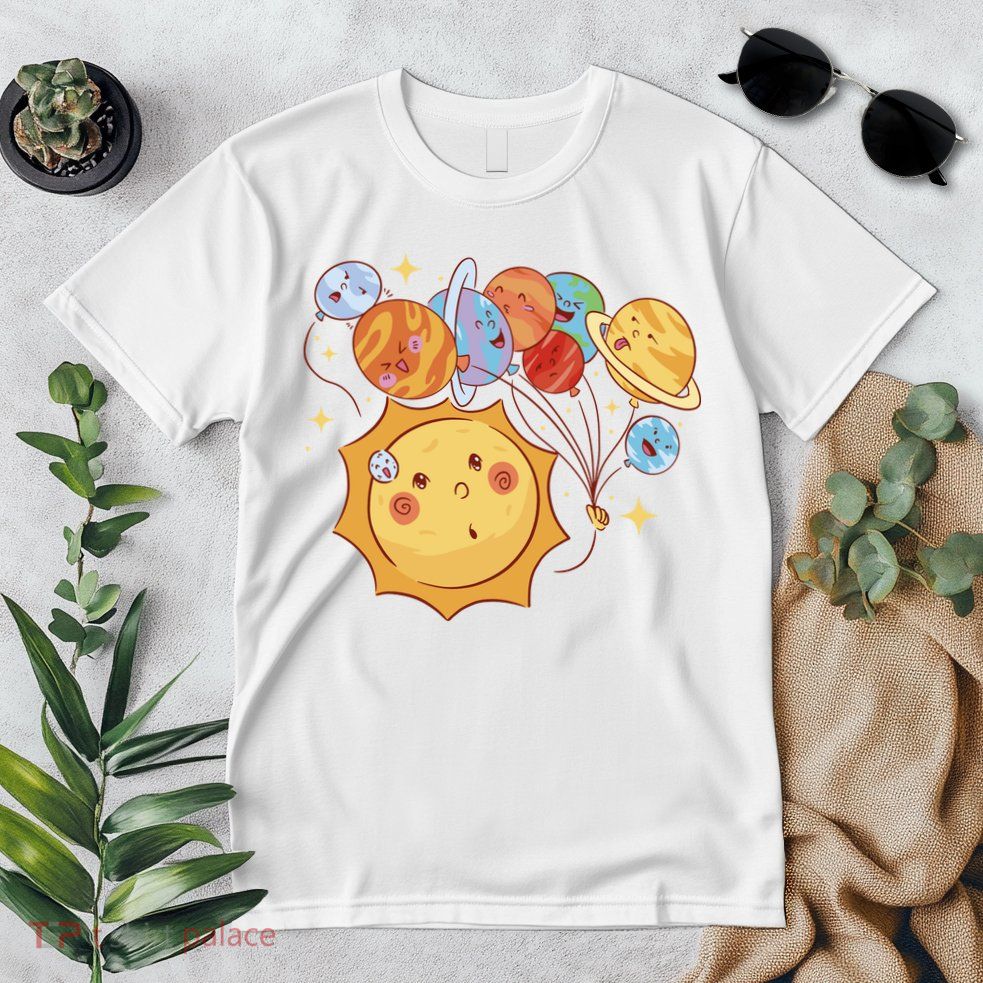 Sun And Planets Cute Galaxy Premium T-Shirt