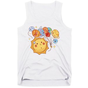 Sun And Planets Cute Galaxy Tank Top