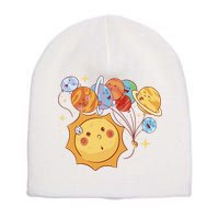 Sun And Planets Cute Galaxy Short Acrylic Beanie