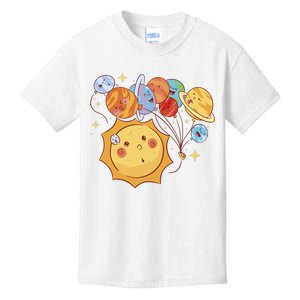 Sun And Planets Cute Galaxy Kids T-Shirt