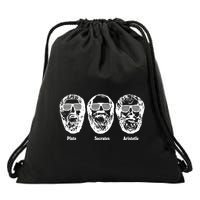 Socrates Aristotle Plato Drawstring Bag
