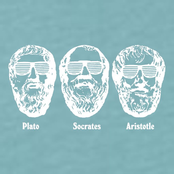 Socrates Aristotle Plato Sueded Cloud Jersey T-Shirt