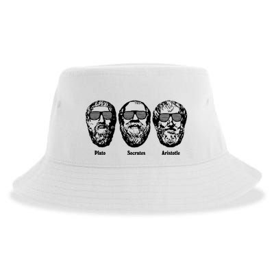 Socrates Aristotle Plato Sustainable Bucket Hat