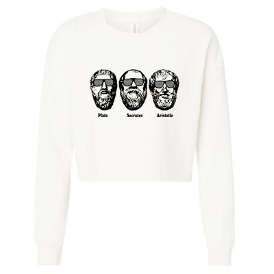 Socrates Aristotle Plato Cropped Pullover Crew