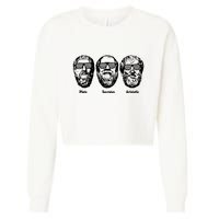 Socrates Aristotle Plato Cropped Pullover Crew