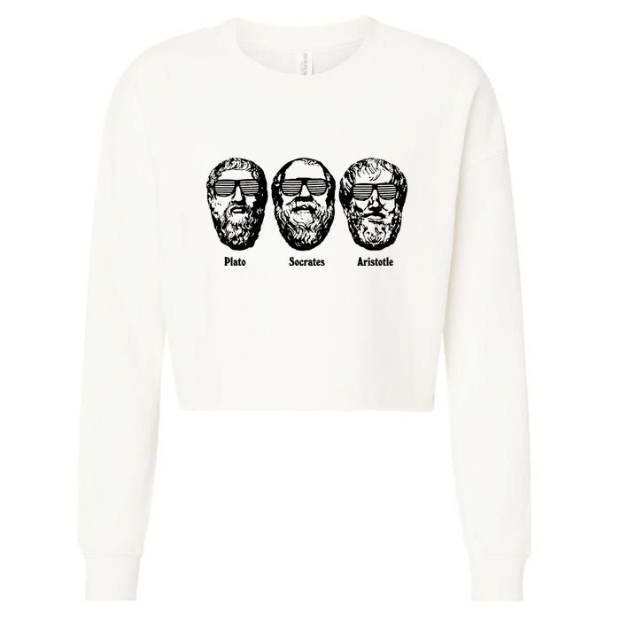 Socrates Aristotle Plato Cropped Pullover Crew
