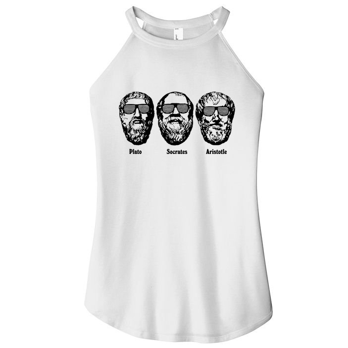 Socrates Aristotle Plato Women's Perfect Tri Rocker Tank