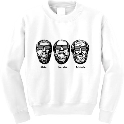 Socrates Aristotle Plato Kids Sweatshirt