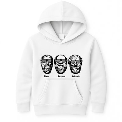 Socrates Aristotle Plato Kids Hoodie