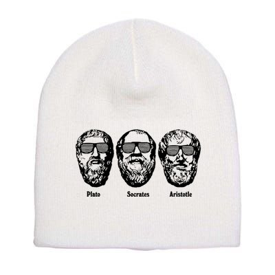 Socrates Aristotle Plato Short Acrylic Beanie