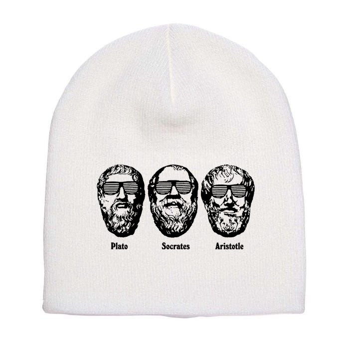 Socrates Aristotle Plato Short Acrylic Beanie