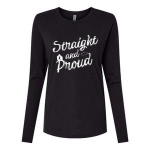 Straight And Proud Heterosexual Anti PC Funny Womens Cotton Relaxed Long Sleeve T-Shirt