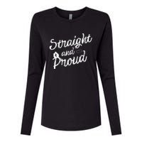 Straight And Proud Heterosexual Anti PC Funny Womens Cotton Relaxed Long Sleeve T-Shirt