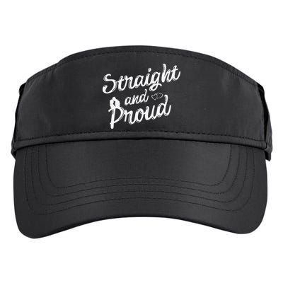 Straight And Proud Heterosexual Anti PC Funny Adult Drive Performance Visor