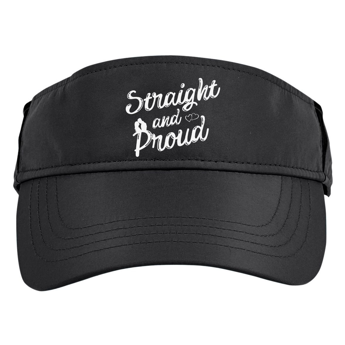 Straight And Proud Heterosexual Anti PC Funny Adult Drive Performance Visor