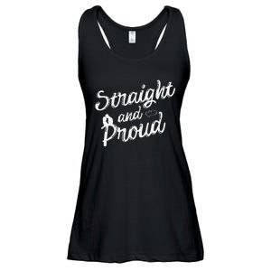 Straight And Proud Heterosexual Anti PC Funny Ladies Essential Flowy Tank