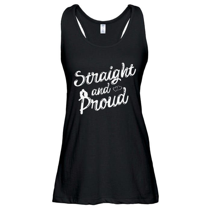 Straight And Proud Heterosexual Anti PC Funny Ladies Essential Flowy Tank