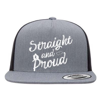 Straight And Proud Heterosexual Anti PC Funny Flat Bill Trucker Hat