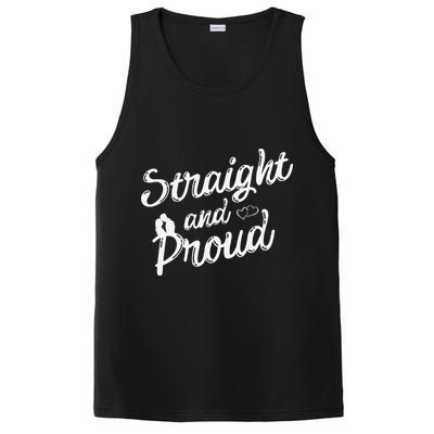Straight And Proud Heterosexual Anti PC Funny PosiCharge Competitor Tank