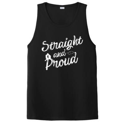 Straight And Proud Heterosexual Anti PC Funny PosiCharge Competitor Tank