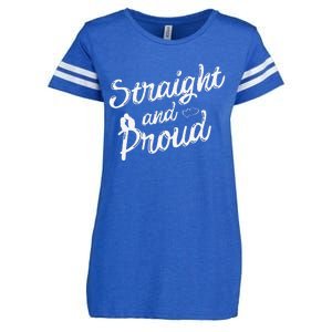 Straight And Proud Heterosexual Anti PC Funny Enza Ladies Jersey Football T-Shirt