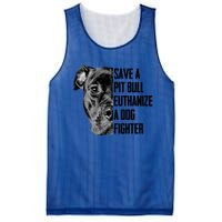 Save A Pitbull Euthanize A Dog Fighter Gift Mesh Reversible Basketball Jersey Tank