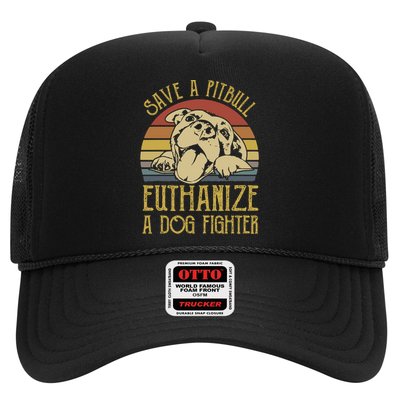 Save A Pitbull Euthanize A Dog Fighter Funny Gift Pitbull Lovers Gift Trucker Hat