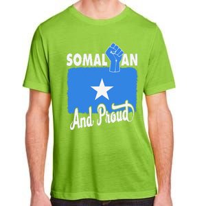 Somalian And Proud Love Somalia With Somalia Flag Fist Adult ChromaSoft Performance T-Shirt