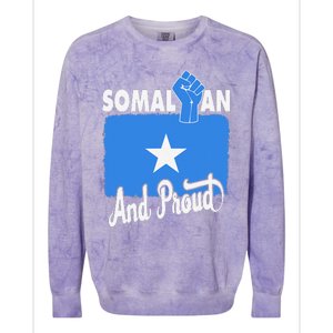 Somalian And Proud Love Somalia With Somalia Flag Fist Colorblast Crewneck Sweatshirt