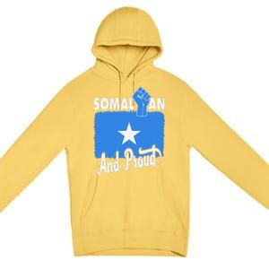 Somalian And Proud Love Somalia With Somalia Flag Fist Premium Pullover Hoodie