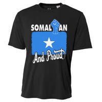 Somalian And Proud Love Somalia With Somalia Flag Fist Cooling Performance Crew T-Shirt