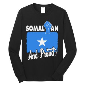 Somalian And Proud Love Somalia With Somalia Flag Fist Long Sleeve Shirt