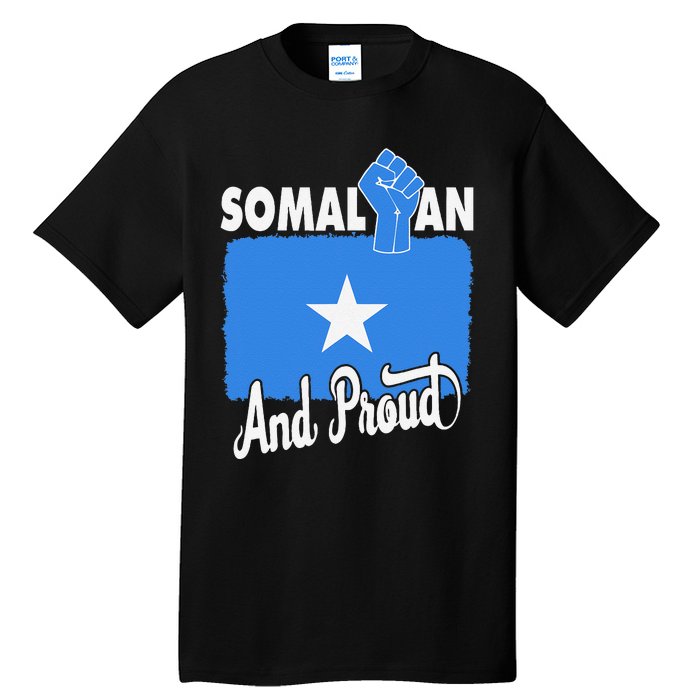 Somalian And Proud Love Somalia With Somalia Flag Fist Tall T-Shirt