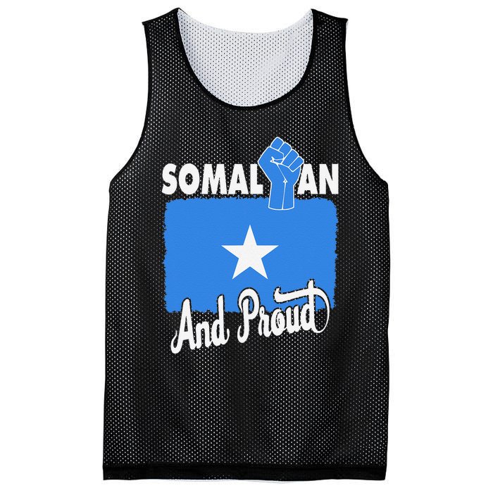 Somalian And Proud Love Somalia With Somalia Flag Fist Mesh Reversible Basketball Jersey Tank