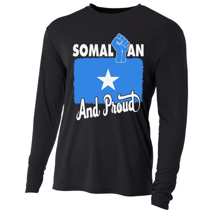 Somalian And Proud Love Somalia With Somalia Flag Fist Cooling Performance Long Sleeve Crew