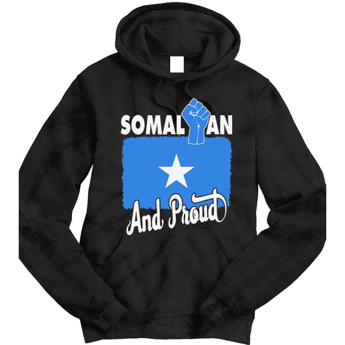 Somalian And Proud Love Somalia With Somalia Flag Fist Tie Dye Hoodie