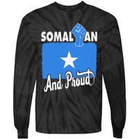 Somalian And Proud Love Somalia With Somalia Flag Fist Tie-Dye Long Sleeve Shirt