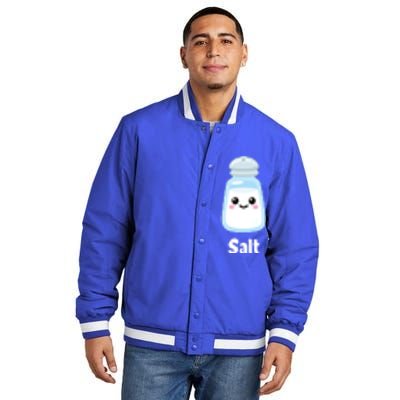 Salt And Pepper Matching Couple Halloween Best Friends Cute Gift Insulated Varsity Jacket