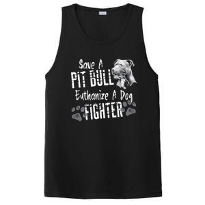 Save A Pitbull Euthanize A Dog Fighter Pit Bull Gift PosiCharge Competitor Tank