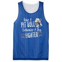 Save A Pitbull Euthanize A Dog Fighter Pit Bull Gift Mesh Reversible Basketball Jersey Tank