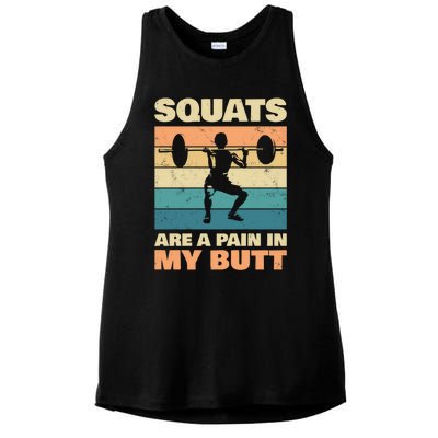 Squats Are Pain In My Butt For Bodybuilders Gift Ladies PosiCharge Tri-Blend Wicking Tank