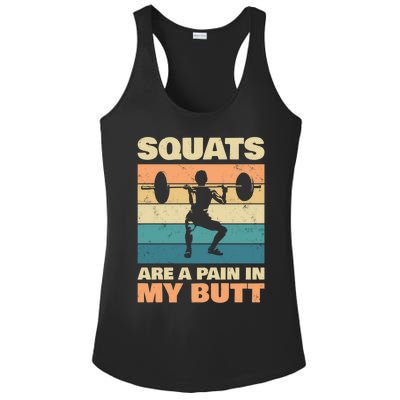 Squats Are Pain In My Butt For Bodybuilders Gift Ladies PosiCharge Competitor Racerback Tank