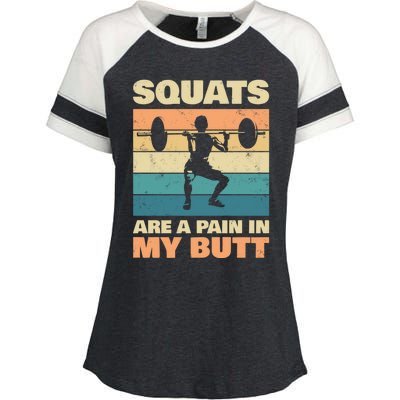 Squats Are Pain In My Butt For Bodybuilders Gift Enza Ladies Jersey Colorblock Tee