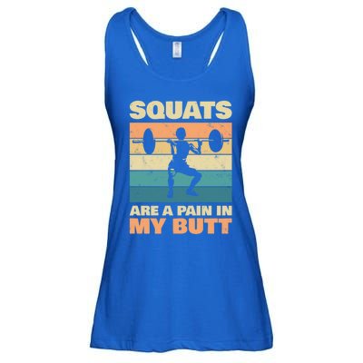 Squats Are Pain In My Butt For Bodybuilders Gift Ladies Essential Flowy Tank