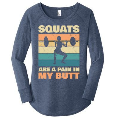 Squats Are Pain In My Butt For Bodybuilders Gift Women's Perfect Tri Tunic Long Sleeve Shirt