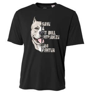 Save A Pitbull Euthanize A Dog Fighter Shirts Dogs Lover Gift Cooling Performance Crew T-Shirt