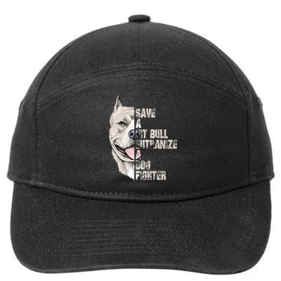 Save A Pitbull Euthanize A Dog Fighter Shirts Dogs Lover Gift 7-Panel Snapback Hat