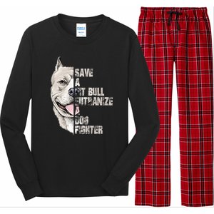 Save A Pitbull Euthanize A Dog Fighter Shirts Dogs Lover Gift Long Sleeve Pajama Set